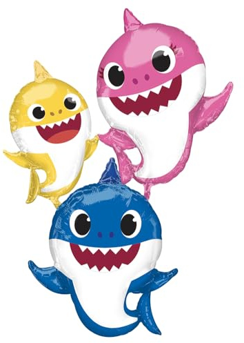 amscan AirWalker Baby Shark Folienballon P93 verpackt 91 cm x 167 cm