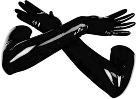 Palace Civet Latex Long Opera Gloves Unisex 0.4 mm Thickness Customised, black, Customized