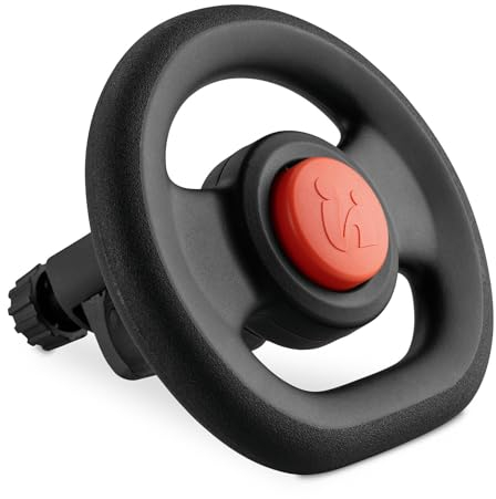hauck KInder Lenkrad für Kinderwagen Buggy Spielzeug zum Befestigen am Vorderbügel (max. Durchmesser 39,5 cm) - Fahrsimulator Kinderlenkrad - Universal Lenkrad zum Spielen (Schwarz)