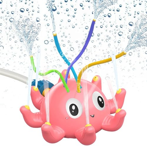 Vattenleksak för barn utomhus, vattensprinkler för barn, bläckfisksprinkler | Bläckfisk grässpinnare, baby badleksak trädgård, vattenleksak barn bläckfisk, barn vattenlek med roterande sprayhuvud