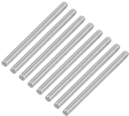 QUARKZMAN 8 Stück Gewindestangen, M5 x 70mm, 304 Edelstahl, Gewindestab mit metrischem Vollgewinde, M5-0,8 Gewindestift für Möbel- und Maschinenmontage