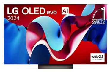 LG 77C4 - TV OLED 77 (195 cm) - 4K UHD 3840x2160 - a9 AI Processor 4K Gen 7 - HDR - Smart TV - 4xHDMI 2.1 - WiFi