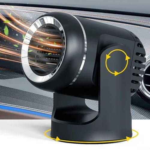Chauffage portable de voiture, désembueur et dégivreur de voiture, chauffage de voiture enfichable, pour voiture SUV 12 V/24 V, quatre couches de plaques chauffantes (12 V)
