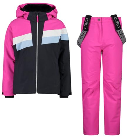 CMP Skidådräkt för flickor i twill, 34W4815, Antracit/Fuchsia, 152