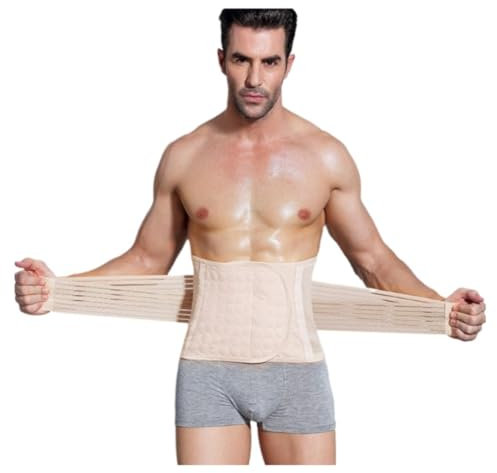 GOOPEEG Bauchweggürtel Stretch Hose Taillen-Trimmer Gewichtsverlust Abnehmen Body Shaper Workout Bauchband Sport Hüftgürtel Bauchweg Mieder(Brown,L)