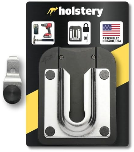 PinPal Pro | Universal Tool Holster - Gravity Locking Clip-On Tool Belt Holder for Drills, Impacts, and Other Tools (with Pin Kit for Milwaukee M12)