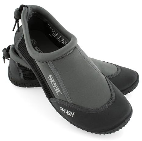 SEAC Splash, Adult and Children's Rock Shoes, Quick Drying, Shoes for the Sea, Beach and Pool, Grey/Black, 6