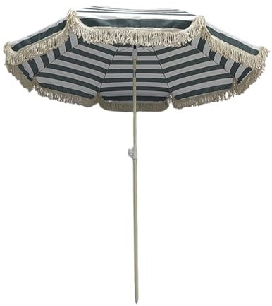 Parasol de Jardin d'extérieur, Parapluie à Pompon, Parasol de Plage bohème avec Franges, parapluies à Pompon UPF 50+, Parasol de Plage avec Protection UV, Parasol imperméable, Parasol de Tab