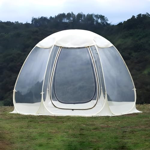 Transparent Bubble House, Balloon House Camping Tent, Weather-Resistant, with 360° Panoramic View, for Camping, Outdoor Events, Stargazing(Gold,Medium)