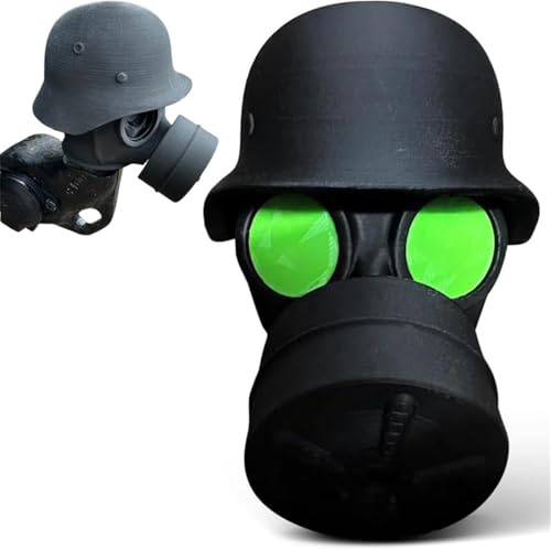 Abdeckkappe für Anhängerkupplung, lustige Gasmaske Helm Anhängerkupplung,Kupplungskappe Anhänger, Hänger Kupplung Kappe, Schutzkappe für Anhängerkupplung,Steckerkappen für Deichselanhänger (Green)