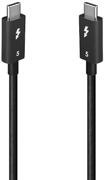 LINDY 31130 1m Thunderbolt 5 Kabel, 80Gbit/s, Passiv