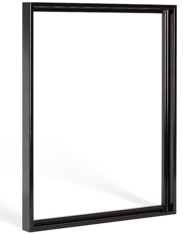 Haak Schattenfugenrahmen Lico 80x160cm Schwarz (Hochglanz) Selbstmontage Bausatz DIY