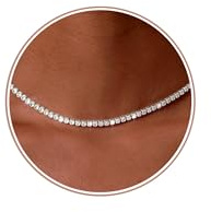 CASSIECA Kedja damer silver/guld tennis halsband zirkonia halsband justerbart stapelbara halsband glänsande diamantslipning kedja för kvinnor flickor