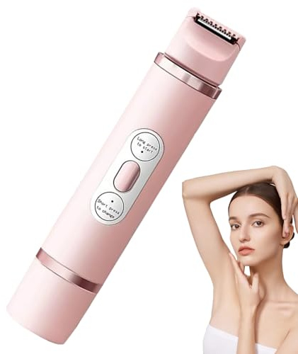 Trimmer per bikini da donna | rifinitore per il corpo donna - ricaricabile impermeabile con due teste per la rasatura del corpo del viso e zona intima viaggio cura personale