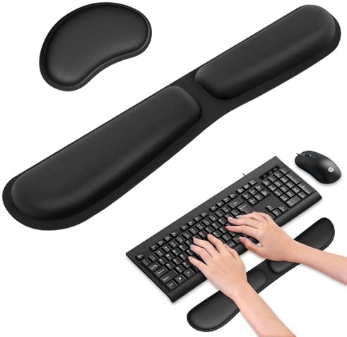 Zyiphor 2 Piezas Reposamuñecas Teclado y Ratón Reposa Muñecas para Teclado Almohadilla Raton Reposamuñecas Wrist Rest