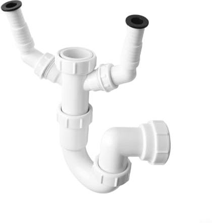 Tuyau de vidange d'évier de cuisine 40 mm avec siphon flexible rotatif à 360 degrés pour un drainage fluide