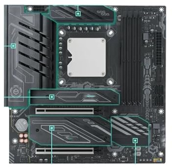 motherboard Fit For ERYING DIY Gaming PC Motherboard With Onboard Core CPU Interpose Kit I9 14900HX DDR5 RAM 24C32T Desktop Computers Assembly Set