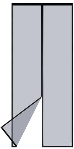 Apalus VP Fliegengitter Tür, Magnet Insektenschutz Balkontür 95x205 cm, 2 x Langlebiger als der Apalus Klassiker, Katzenkrallen Sicher, Stärkere Magneten, 3.8 cm Breites Klettband, Nicht Kürzbar