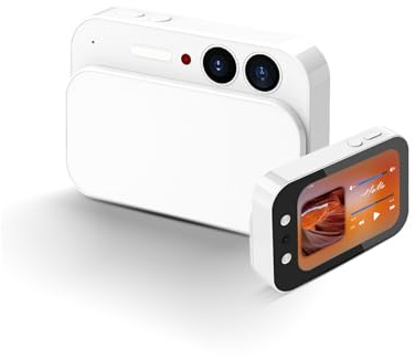 Lazmin112 4K Digital Camera, 64Mp, 2.8 Inch Oled Touch Screen, 16X Zoom, Autofocus, Anti Shake, 10x Telephoto Lens, Wide Angle Lens, Night Vision, Otg Adapter, Smart Beauty, 32Gb (White)