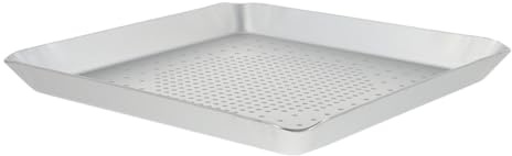 iplusmile Teglia Quadrata per Pizza Fori 10 Pollici in Lega di Alluminio Anodizzata, Resistente Alte Temperature, Teglia da Forno Riutilizzabile per Cucina Domestica e Preparazione Pizza