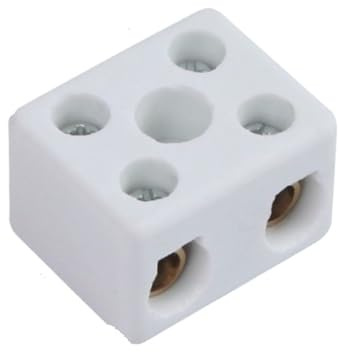 Morsettiera in ceramica Morsettiera di cablaggio in ceramica 1 ingresso e 1 uscita Resistente alle alte temperature Terminale in ceramica 2 ingressi e 2 uscite Rame da 250 V(15A 2 In 2 Out)