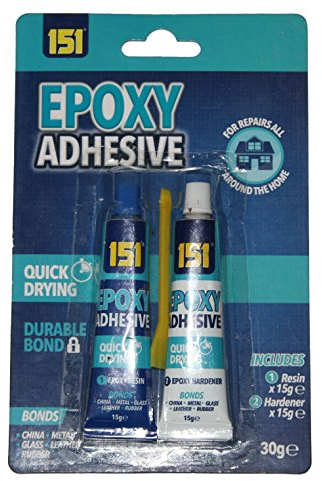 Two Part Epoxy Adhesive Glue Quick Drying 2X 15ml Resin & Hardener
