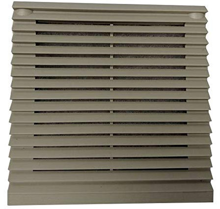 coolerguys 6 Inch Filter Grill with Louvers, 3-Piece System Fan Filter, Wall-Mount Easy Airflow, for Enclosure Cooling Ventilation and Exhaust