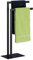 Relaxdays Porte-Serviettes Autonome, 2 Barres, Support Salle de Bain, Acier, HxLxP: 81 x 49 x 20 cm, Noir, 1 élément