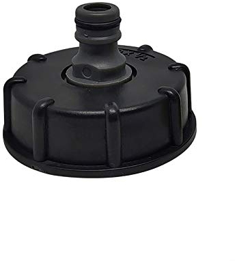 NSXIN Wasserhahn-Adapter, IBC Tank Tap Adapter Gartenschlauch Verbinder Plastik Wasser Schlauch Rohr Adapter Teile Für Ersatzventilanschlüsse (Schwarz,4 Punkte Schnuller wechseln)