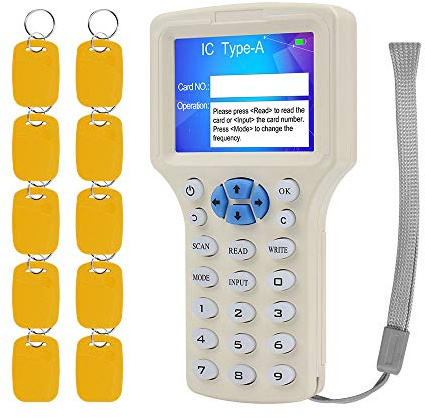 Gaocinys 10 frecuencia RFID/NFC copiadora 125KHz/13.56MHz T5577 EM4100 Escritor de Tarjetas NFC Copier RFID Cloner ID/IC Duplicator