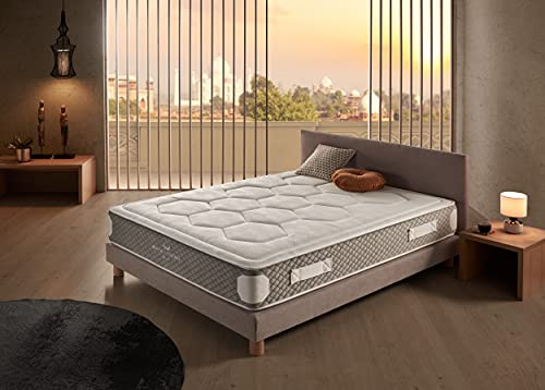 Simpur Relax Taschenfederkernmatratze Royal Madeira 90x200 cm, 25 cm Höhe, Memory-Schaum Hybrid, 13 Komfortzonen, H3 Härtegrad