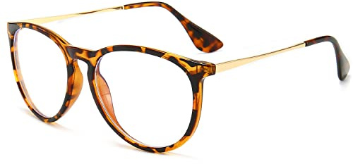 Jcerki Myopia glasses -3.50 nearsighted Distance glasses Leopard Frame Unisex Spectacles