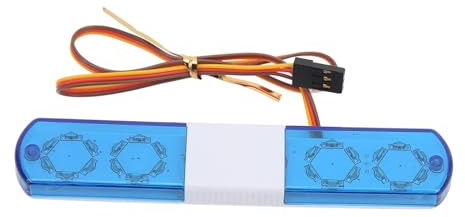 VGEBY RC Auto LED Licht, Simulationsdesign 4 Modi RC Polizei Blitzlampe LED Alarmlicht für 1/8 1/10 RC Autos Blau Auto Modelle