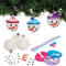 Baker Ross FX290 Bolas de Arbol con Muñeco de Nieve - Paquete de 6, Adornos para el Árbol de Navidad