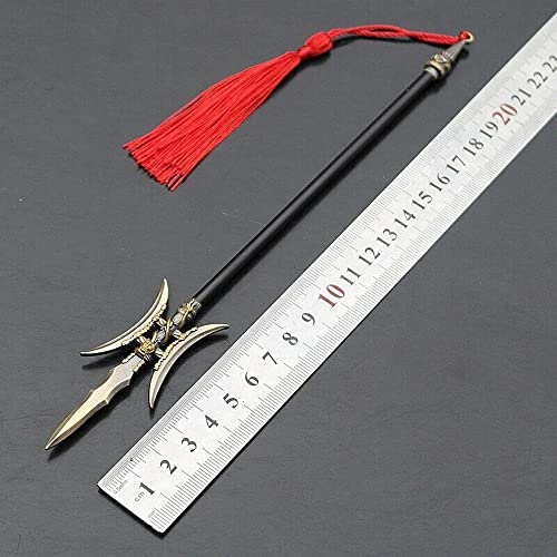 nyyuqi 1/12 Scale Metal Chinese Ancient Spear Sword Halberd Weapon Model for 6'' Action Figure Body Doll (#3)