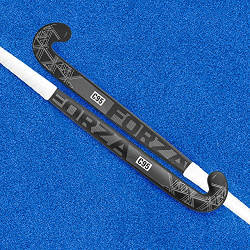 FORZA C95 Hockeyschläger – 95% Kohlenstofffaser | Mid/Pro/Low Bow (Grau, 93 cm (36,5) | Low Bow)