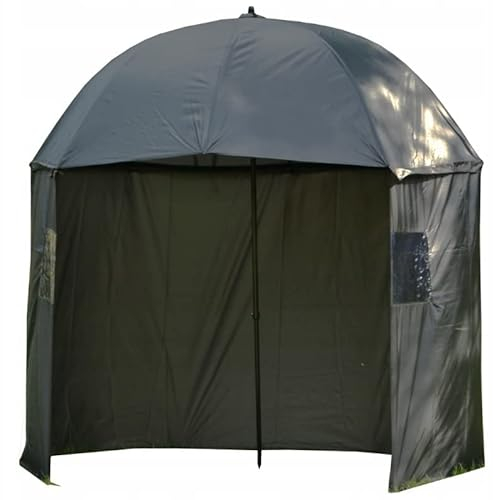 Schirmzelt Angelschirm XXL Bogenmaß 315cm 45° winkelbar Anglerschirm wasserdicht Nylon