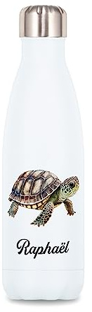 SB104 T3 Bouteille isotherme Tortue personnalisée avec le prénom de votre choix
