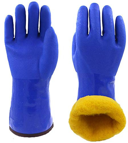 Gartenhandschuhe for Damen und Herren, gummibeschichtete Handschuhe, sichere, rutschfeste Kühllagerung, kältebeständige Handschuhe for Herren, Winter, Minus 20 Grad Wärme, plus samtverdickendes Frosts