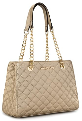 Montana West Schultertasche mit Kette für Damen, mittelgroß, Hobo-Handtaschen, Gold