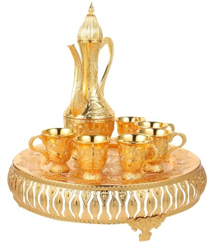 Amosfun Teiera Turca Set Di Teiere Per Casa Set Da Tè in Stile Vintage Contenitore Per Tè in Metallo in Metallo