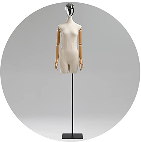 Weiblicher Torsokörper, Schneiderpuppe mit abnehmbaren Armen, Dummy-Modell für Verkaufspräsentationen von Kleidung, höhenverstellbar, 2 Farben