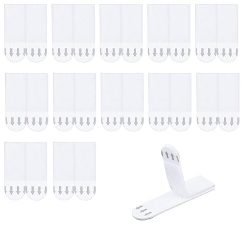 Picture Hanging Strips Heavy Duty, 12 Pairs(24 Strips) Picture Canvas Hanger No Nails, Photo Frame Stickers for Wall, Mirrors, Signs, Hanging Picture Without Nail, Hook and Loop Mounting Tape,46*16mm