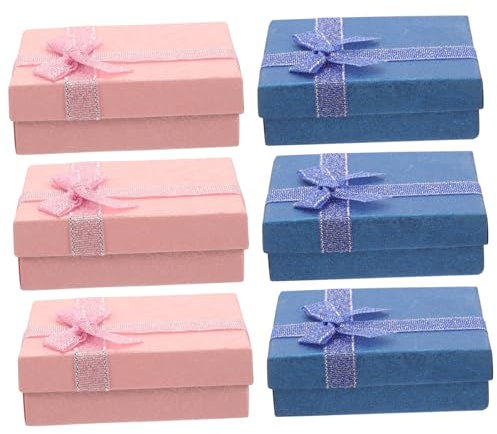 SOIMISS 12stücke Schmuckaufbewahrungsboxen Mit Schleifen Bunte Papierboxen Für Ohrringe Und Halsketten Für Damen Und Mädchen Hochwertige Schmuckkästchen Zufällige Farben