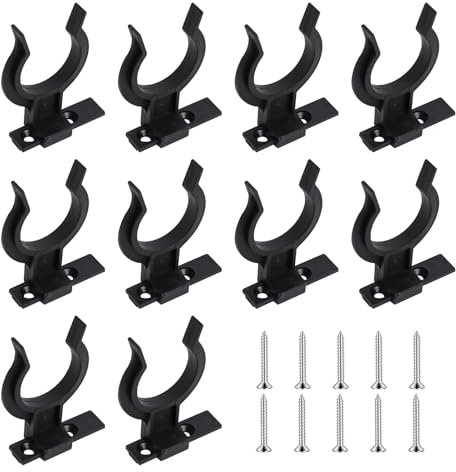 Tweozhui 10 piezas zocalo cocina, Fijador de panel de zócalo con 30 tornillos para pies de cocina de 32-42 mm, construcción robusta y duradera de plástico para la instalación en cocinas