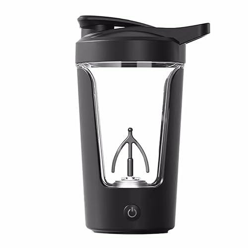 Ziyan Shaker Flasche, Elektrischer USB C wiederaufladbare elektrische Mixer, nachfüllbar, leistungsstark für glatte Protein-Shakes, Becher 450 ml,Shaker Cups für Proteinshakes Mahlzeitenersatz