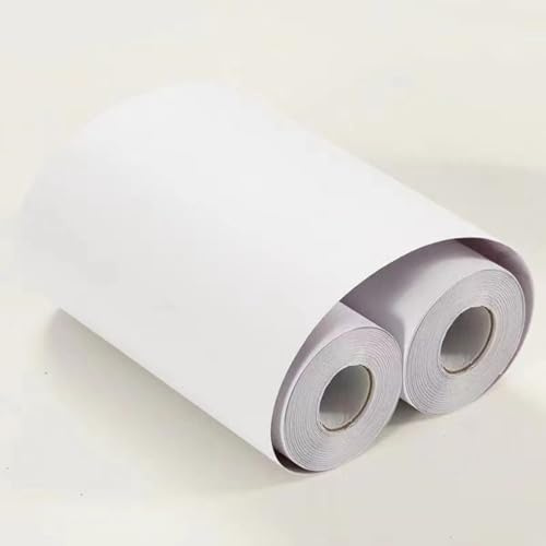 VisitRyl Tapetenbordüre Selbstklebend Weiß mattiert 15cm X 500cm – Einfache Montage für Wände