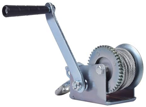 Treuil marin avec engrenage en acier trempé et poignée ergonomique, manivelle manuelle pour bateau remorque et atelier