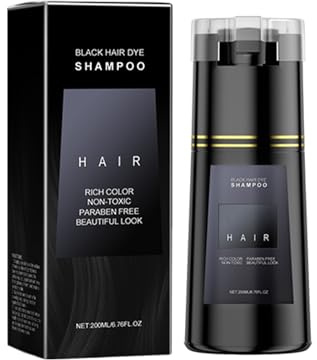 Shampoo per tinture per capelli, soluzione per la cura dei capelli da 200 ml, per uomini e donne, copertura grigia facile e veloce, ideale per la colorazione dei capelli a casa, comodo shampoo