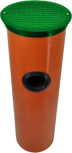 KG Rohr Abwasserrohr DN315 0,5m/1m mit 1/2/3/4 Anschluss DN110/DN160 Manschette Drainageschacht Deckel Grün Sickerschacht Schacht Kontrollschacht Drainage Dachrinne (1m Rohr 1x Manschette 110)